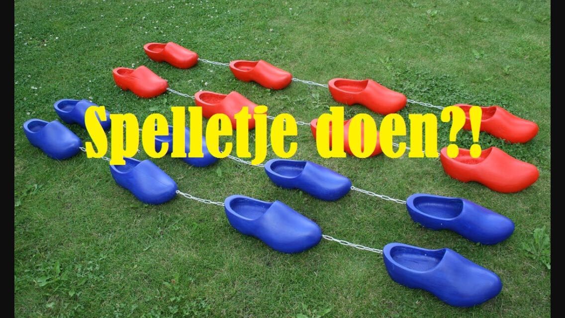 Schakelklompen (rood – blauw)