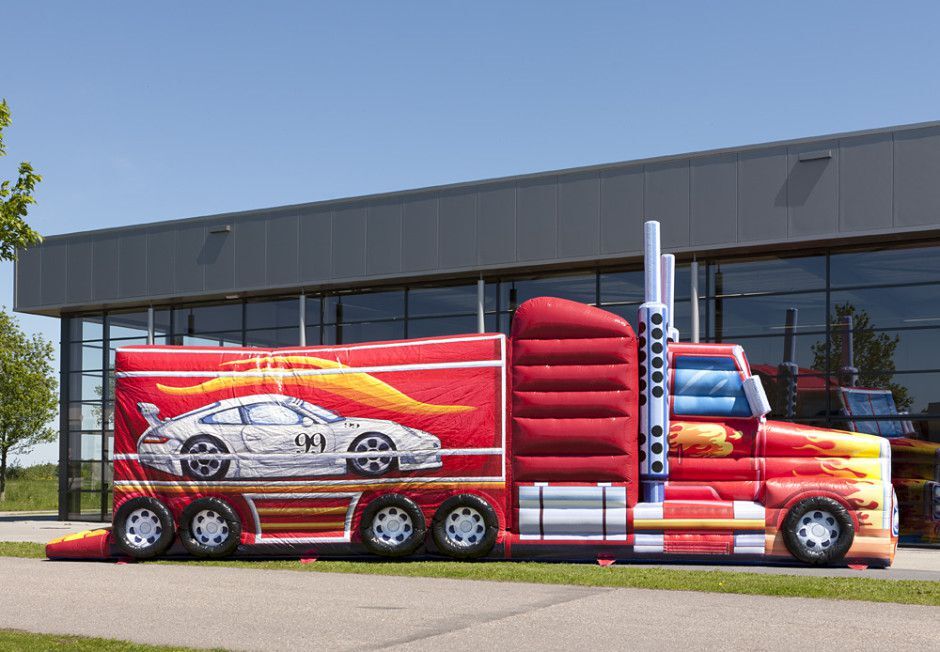 Vrachtwagen hindernisbaan 14 meter