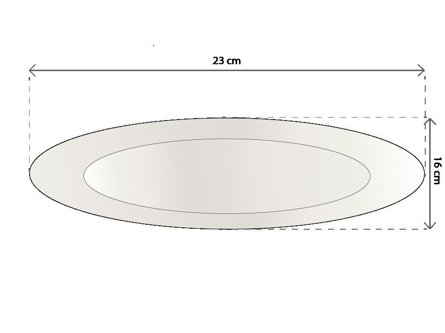 Roomplateau ovaal Trendy