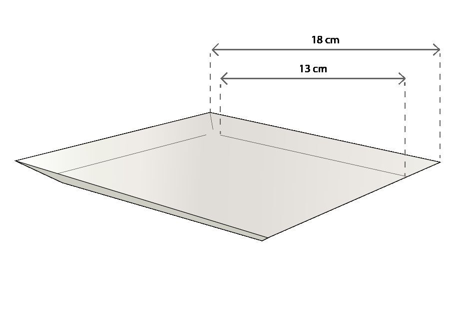 Gebakschotel / sideplate Trendy vierkant