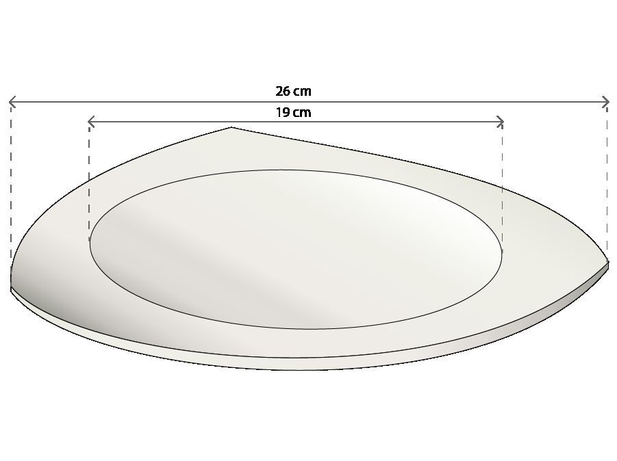 Dessertbord Trendy driekant