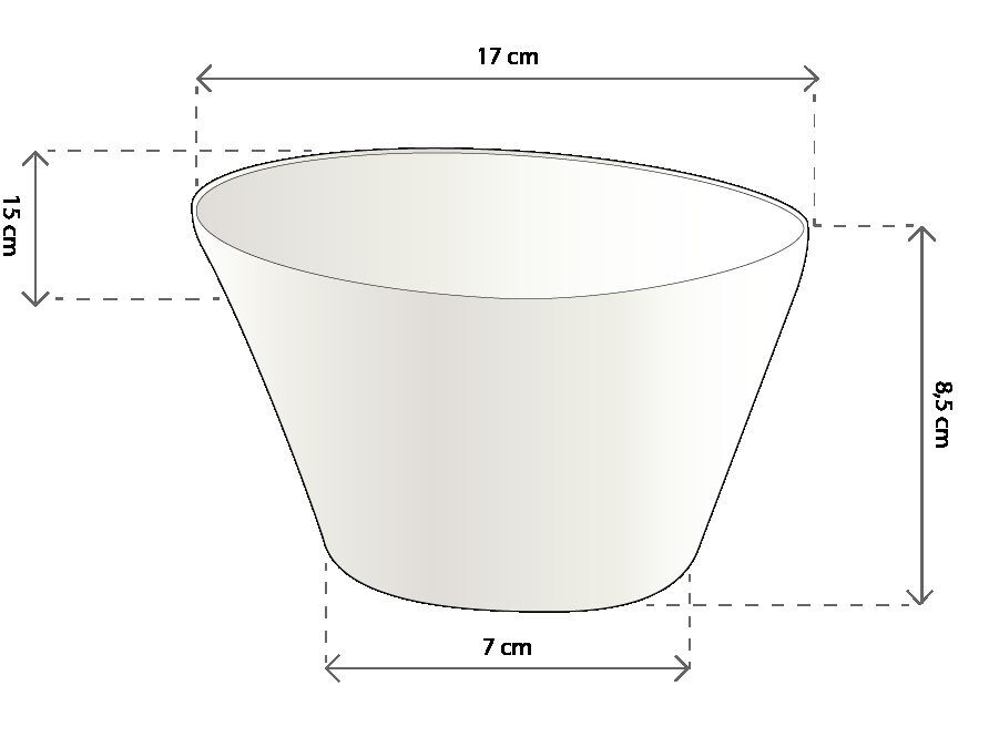 Schaal Trendy rond 15 cm