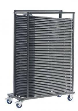 Klapstoel zwart, chroom frame (aanbieding)