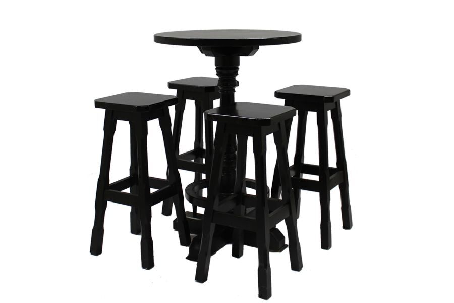 Statafel bruin cafe ø 75 cm