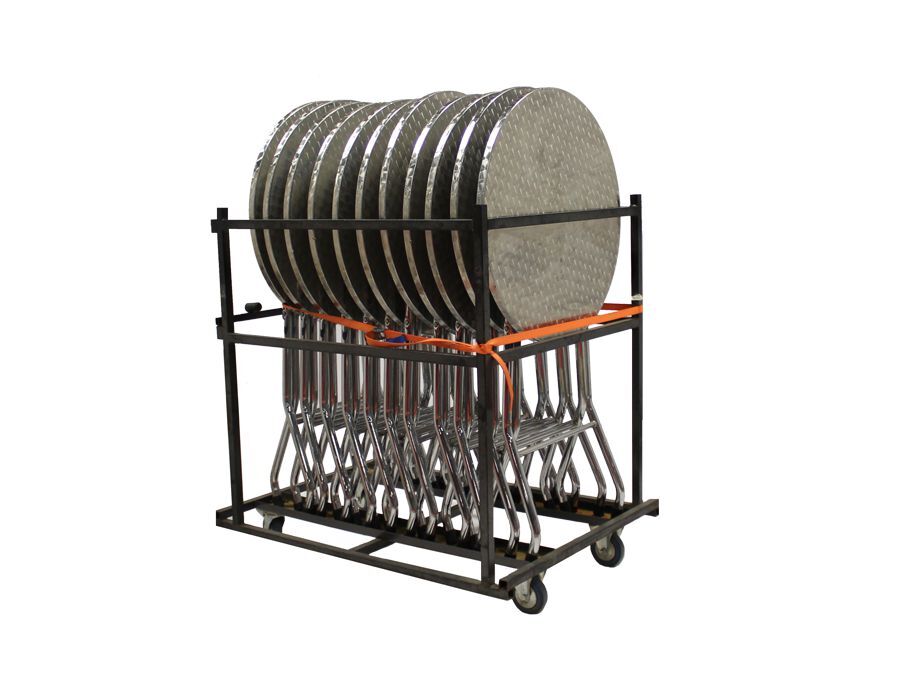 Statafel chroom curved ø 80 cm (aanbieding)