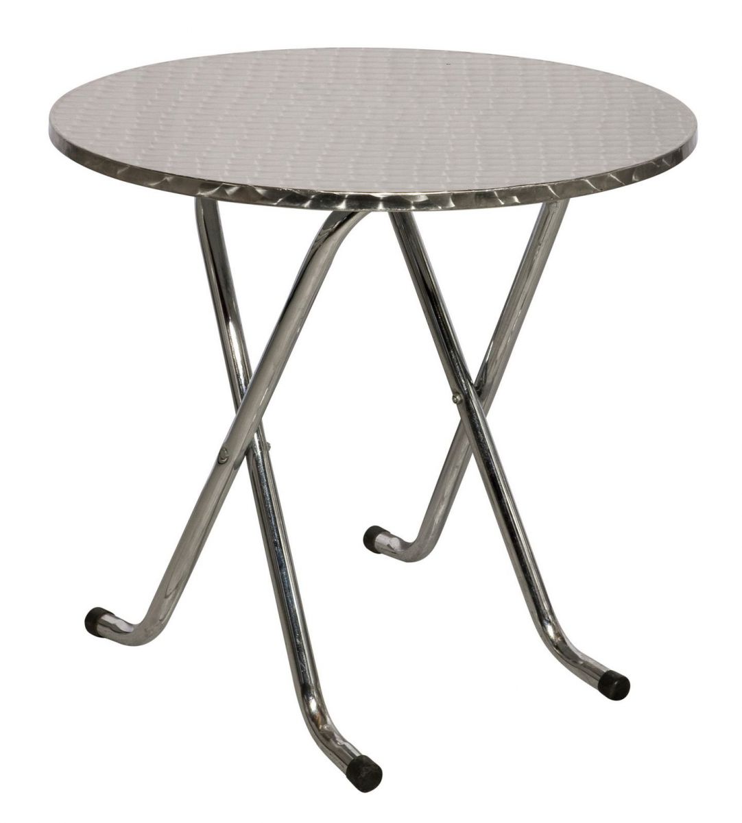 Terrastafel chroom curved ø 80 cm (aanbieding)