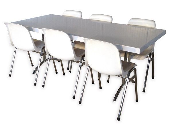 Dinertafel luxe wit 180 x 80 cm