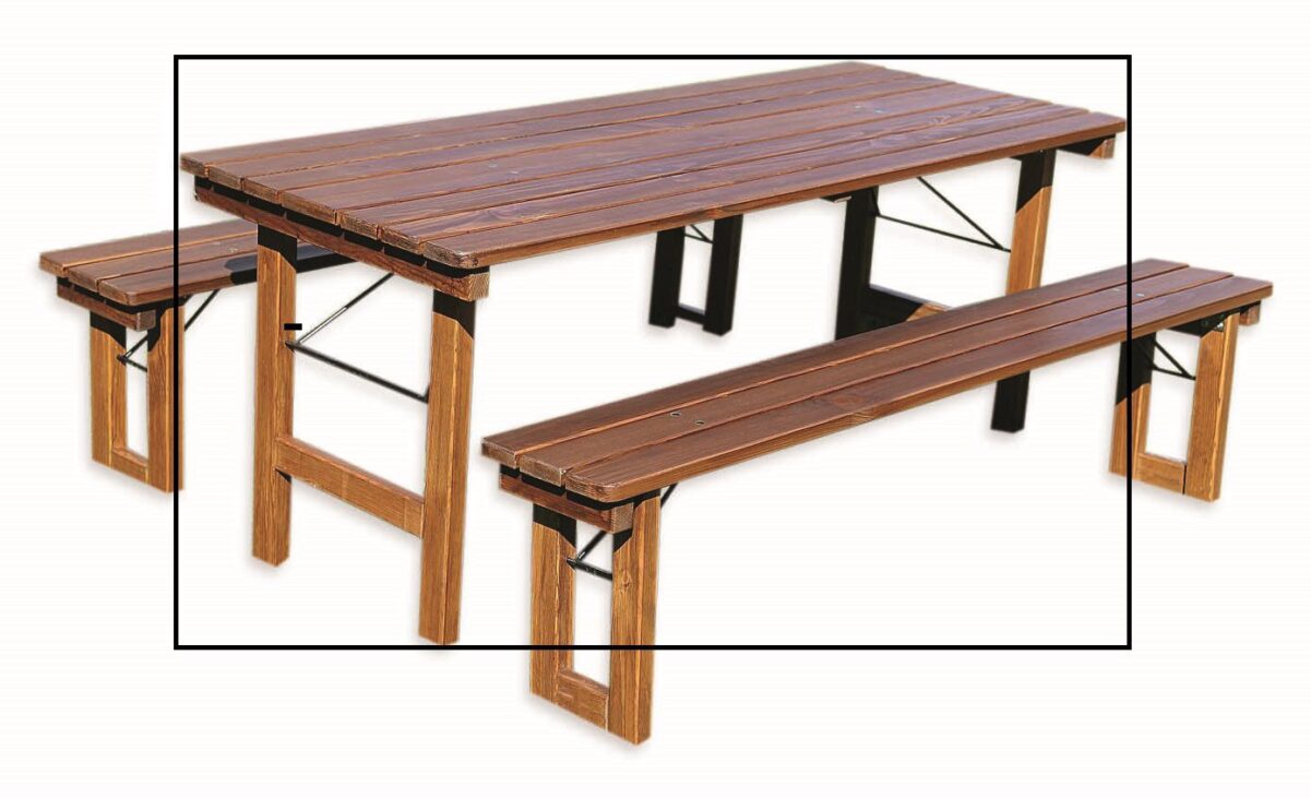 Picknicktafel bruin