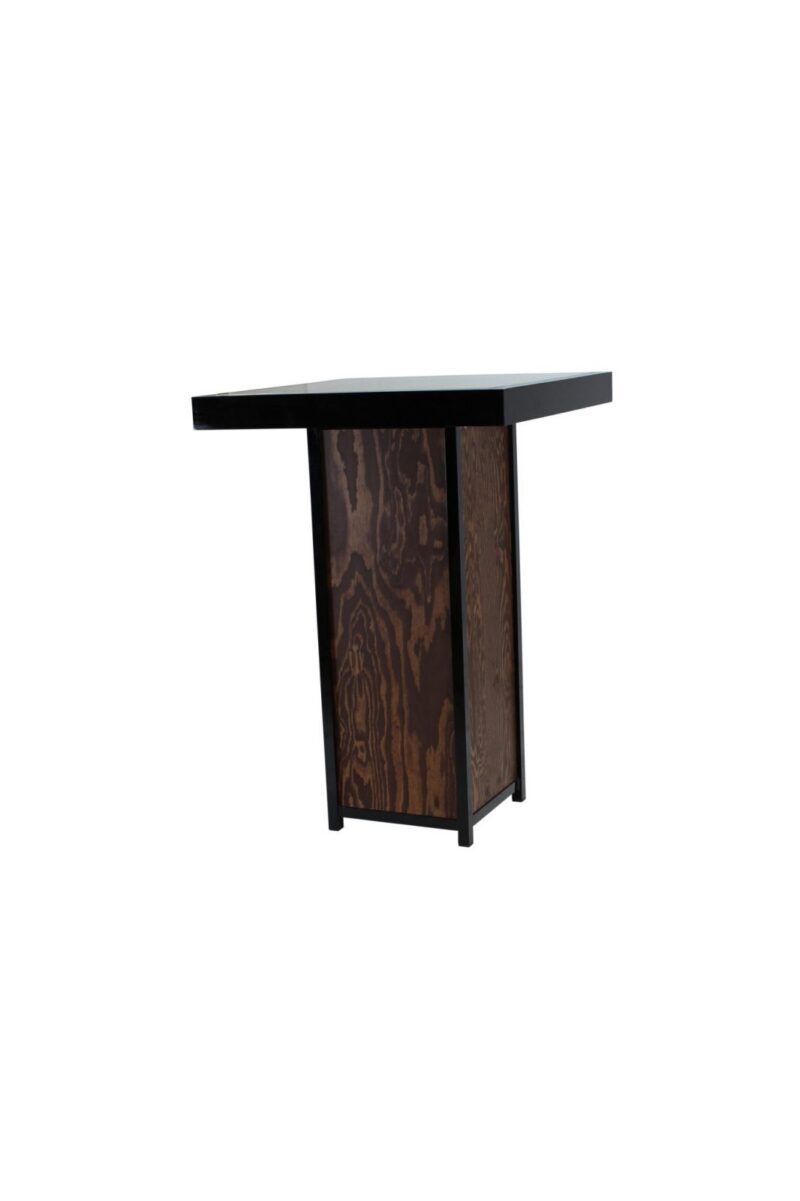 Statafel kolom zwart – Grey / Wood