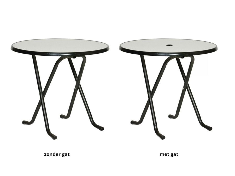 Terrastafel antraciet Ø 85cm per 12 (aanbieding)