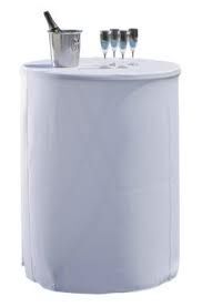 Statafelrok strak wit 80cm rond