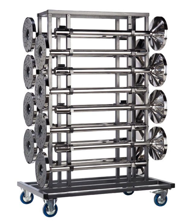 Afscheidingspaaltje met zwart koord per 16 (aanbieding)