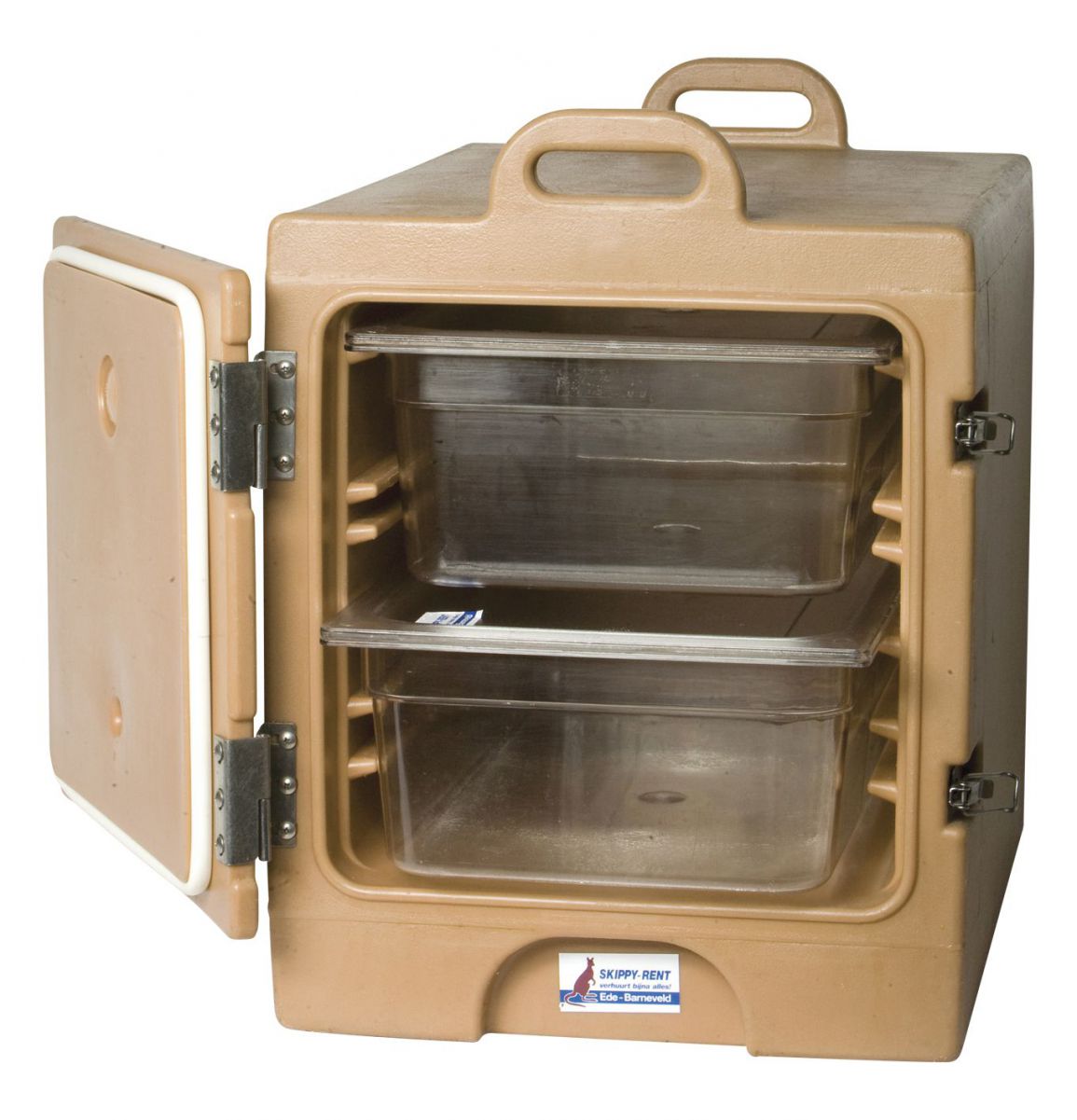 Voedselcontainer bruin incl. 2×1/1 GN kunststof inzet