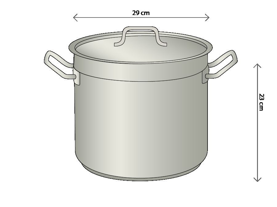 Pan 13,5 ltr t.b.v inductiekookplaat