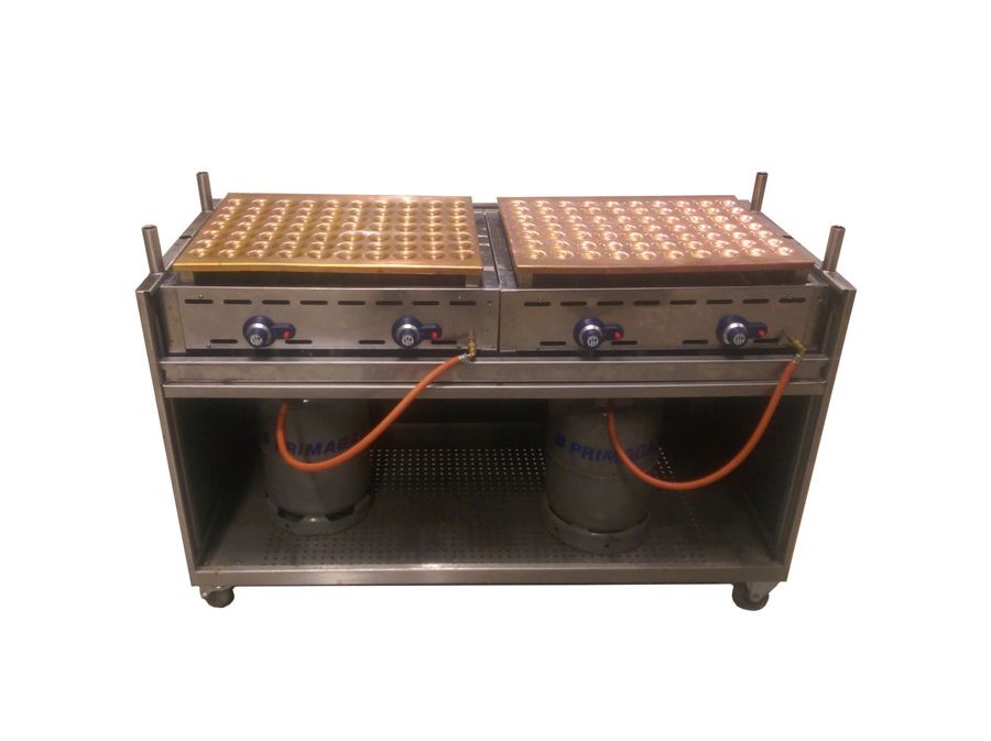 Poffertjesplaat 60x140cm (140 doppen)