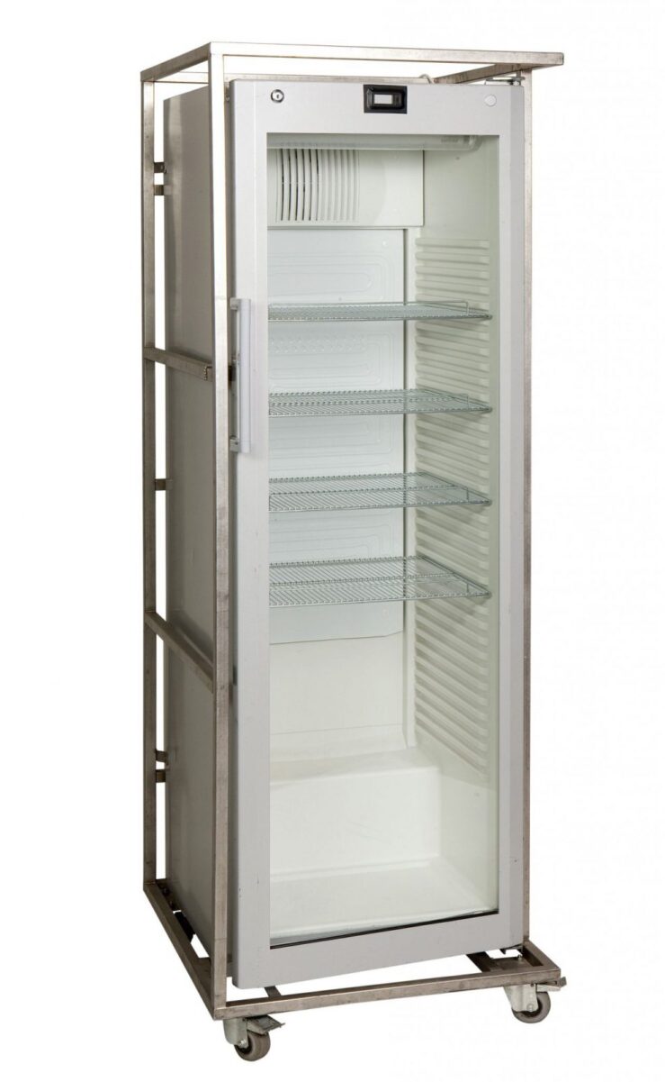 Flessenkoelkast glazendeur 365L