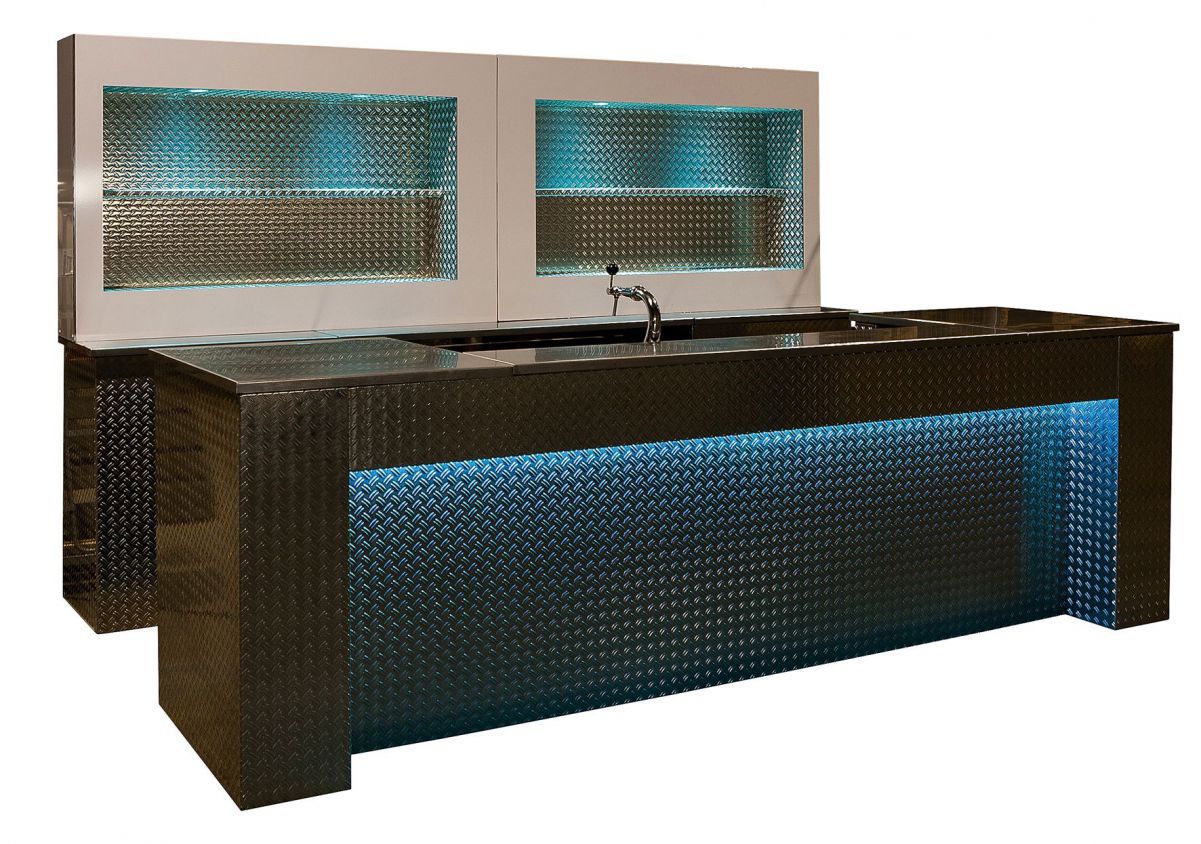 Designbar met LED achterwand