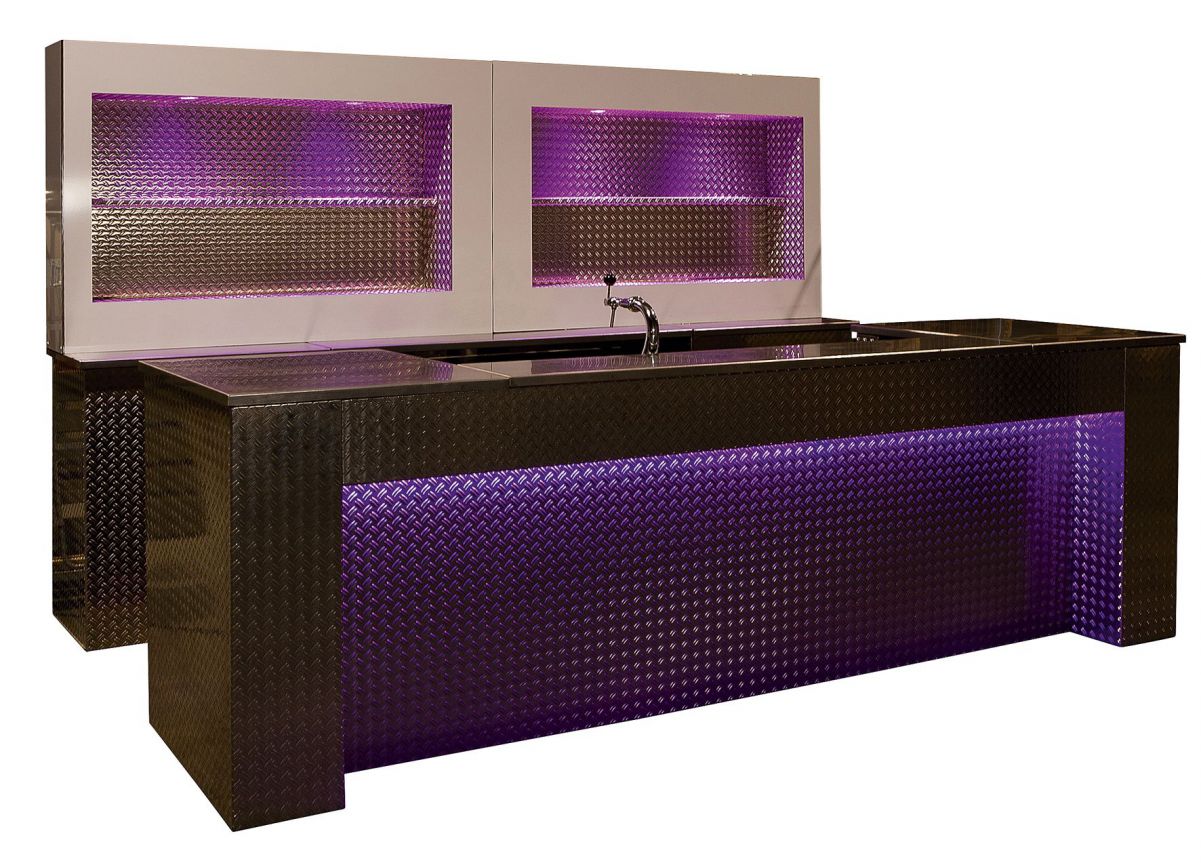 Designbar met LED achterwand