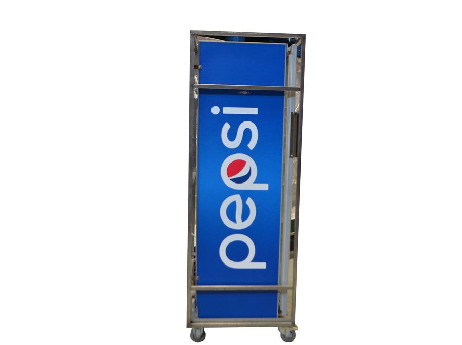 Flessenkoelkast glazendeur 365L PEPSI