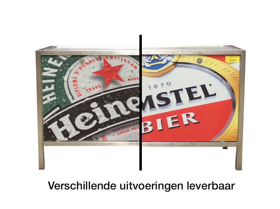 Uitgiftebar met reclame