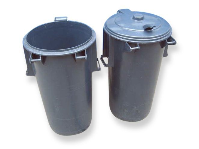 Afvalbak 110L zwart inclusief deksel