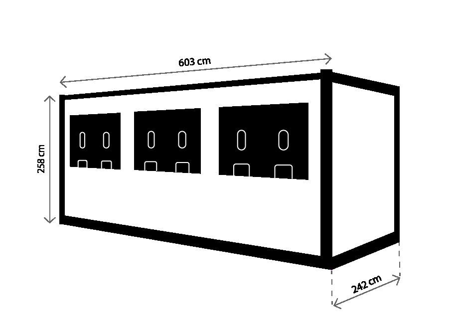 Kassaunit 6 persoons type A (aanbieding)