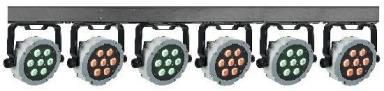 Lichtbalk incl. 6 par spots LED (RGB)