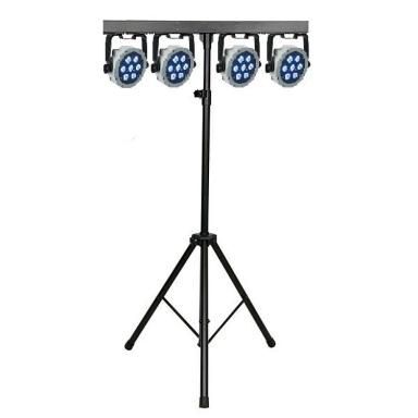 Lichtbalk incl. 4 par-spots LED (RGB) op statief