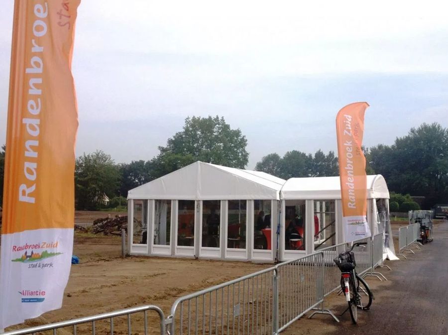 Alu-frame glastent 6 meter breed