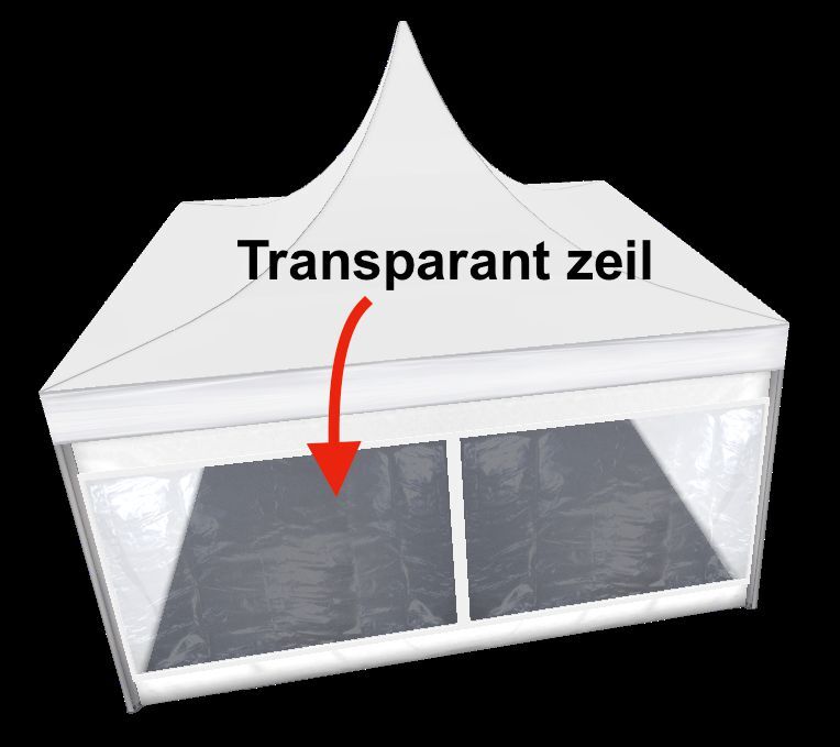Transparant zijzeil (per kant) – Pagode