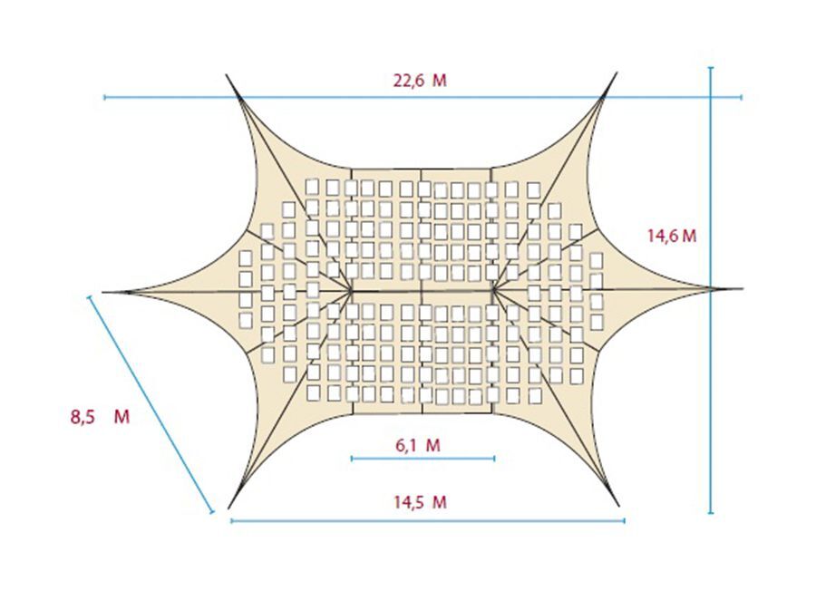 Starshade tent 22 meter