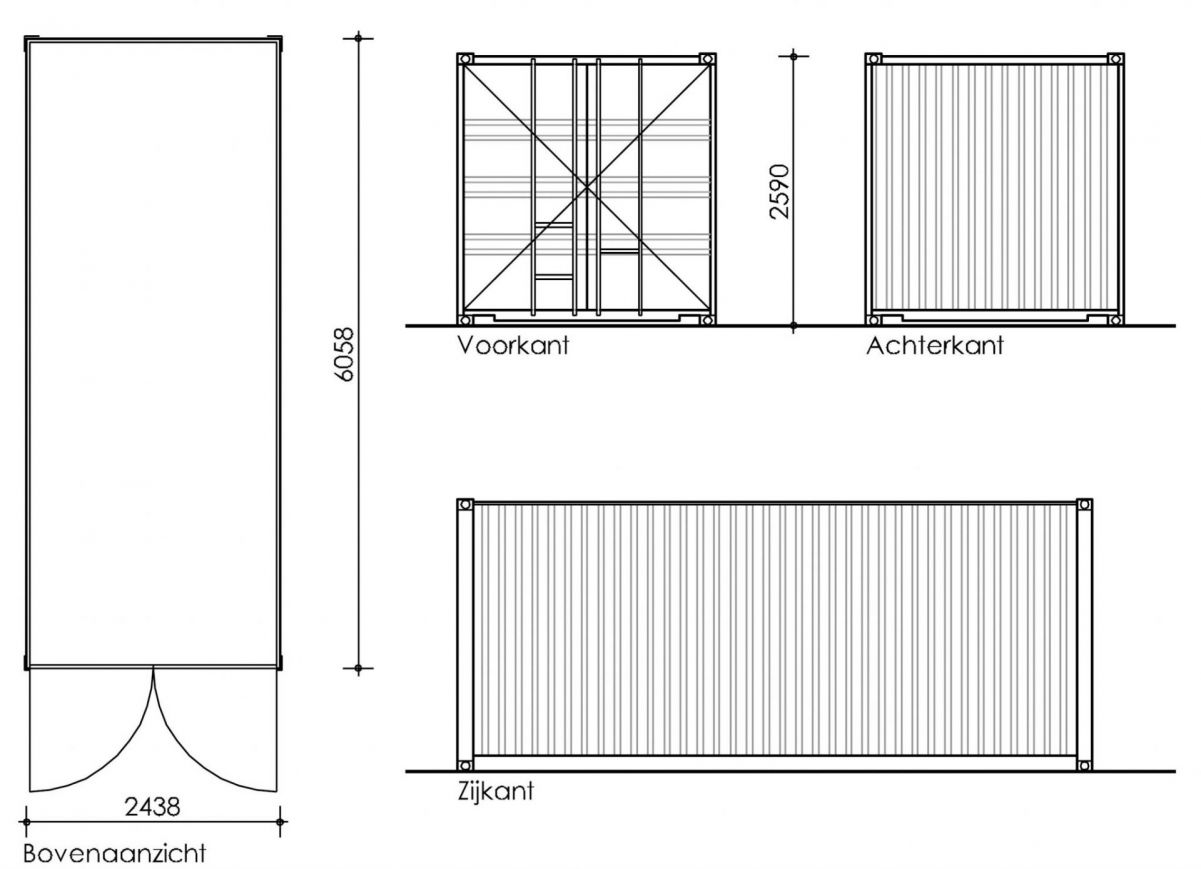 Opslagcontainer 20 ft