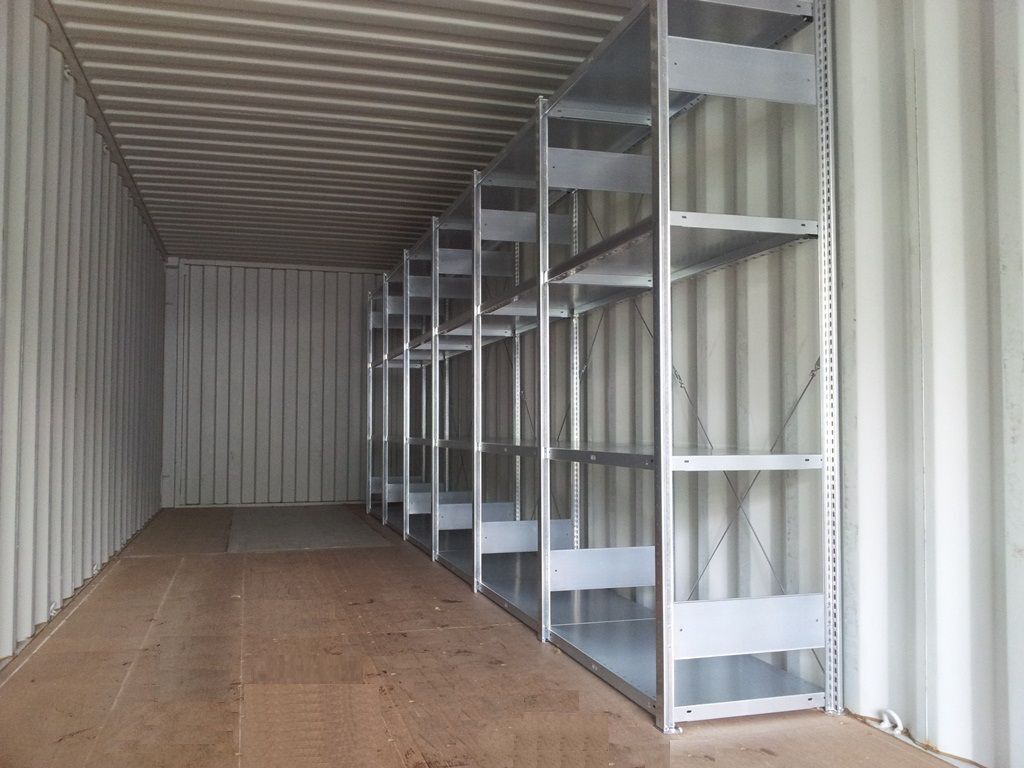 Stelling t.b.v. opslagcontainer 20 ft