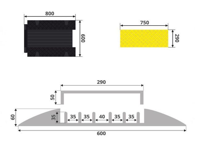 Kabelbeschermer met 5 kanalen