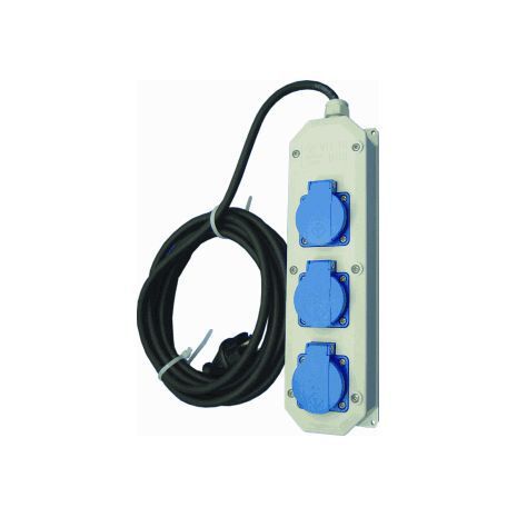 Verlengkabel / haspel 25 mtr. – 230V – incl. 3 stopcontacten