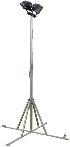 Lichtmast max. 6 m incl. 2 x 1.000 W – 230 V (aanbieding)