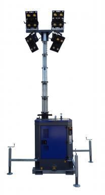 Lichtmast LED incl. aggregaat max hoogte 8 m