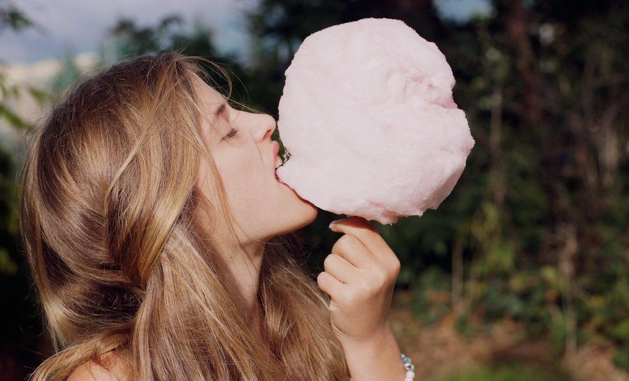 Suikerspin Roze ingrediënten 100 personen