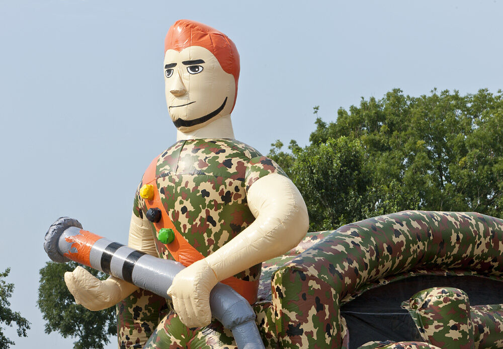 Springkussen Shooter Challenge Militair