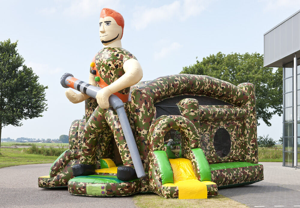 Springkussen Shooter Challenge Militair