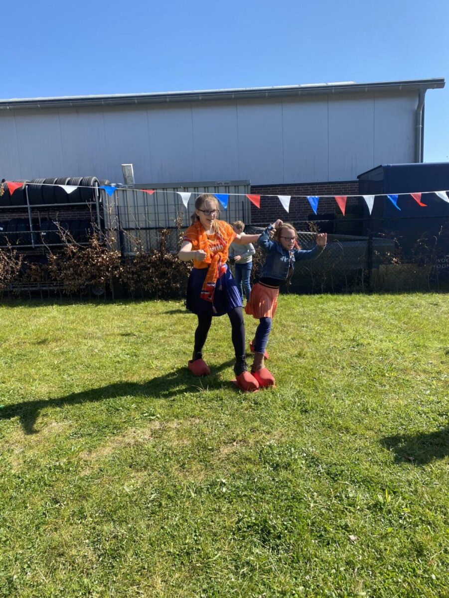 Duo klompen (blauw-rood)