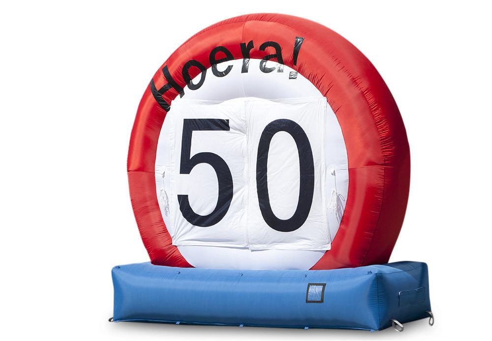 Opblaasbaar verkeersbord – 0-99 jaar